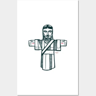 Jesus Christ Open arms illustration Posters and Art